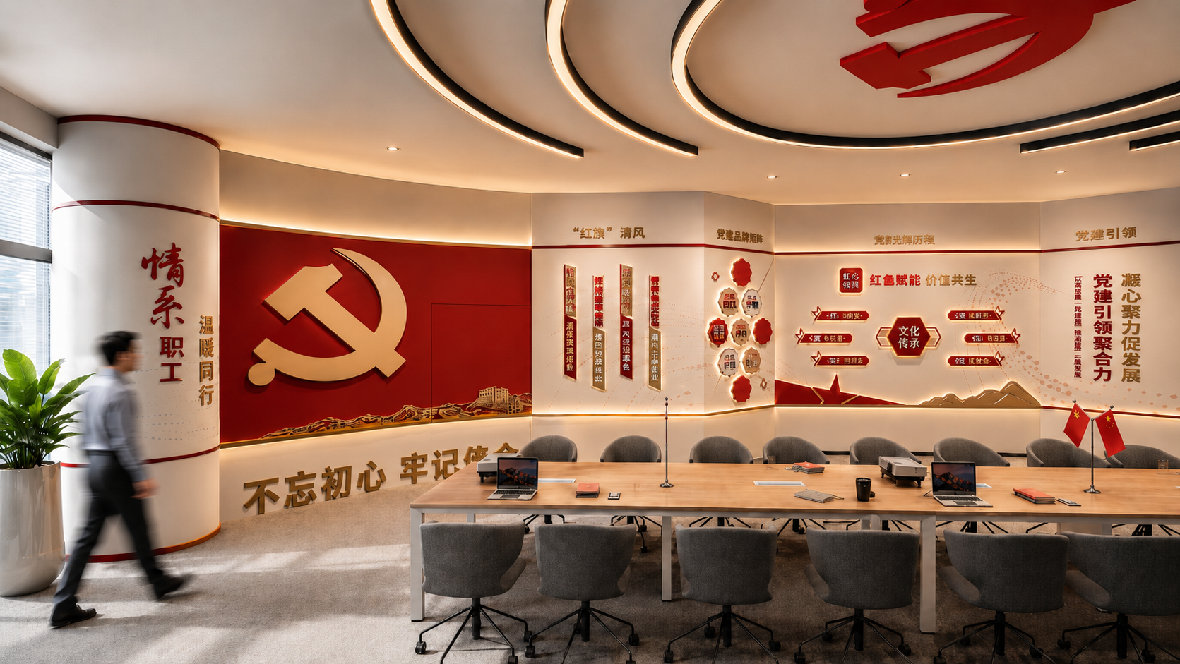 温州企业党建文化与文化墙空间设计