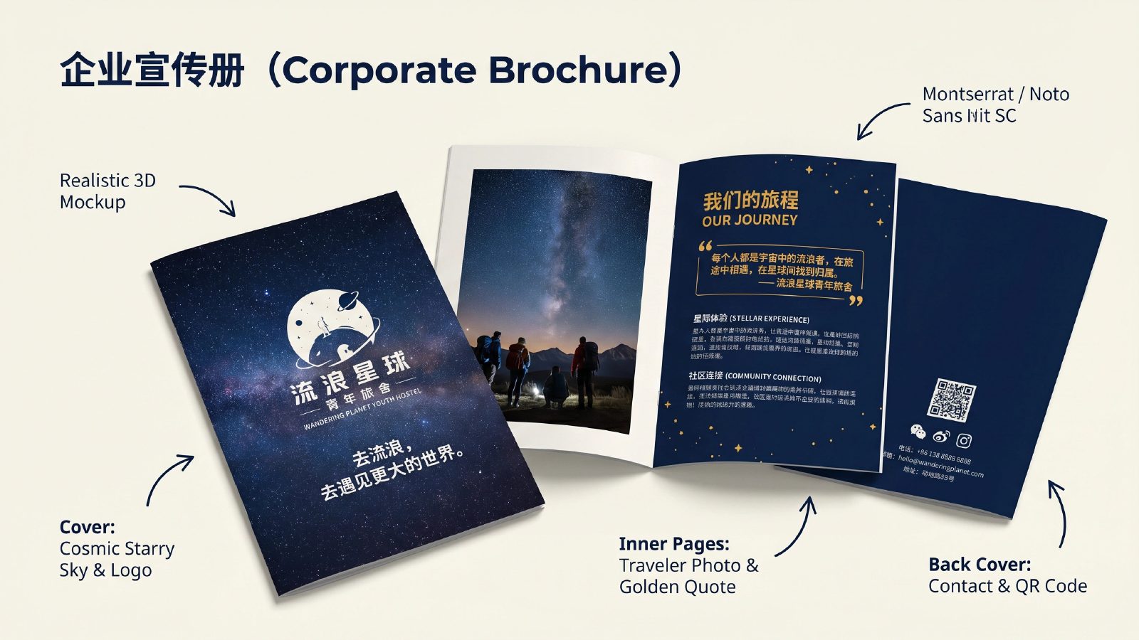 流浪星球青年旅舍品牌视觉识别系统项目展示图10