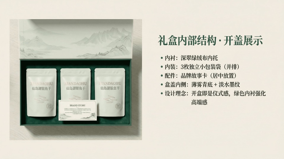 仙岛湖银鱼干品牌包装视觉设计项目展示图7